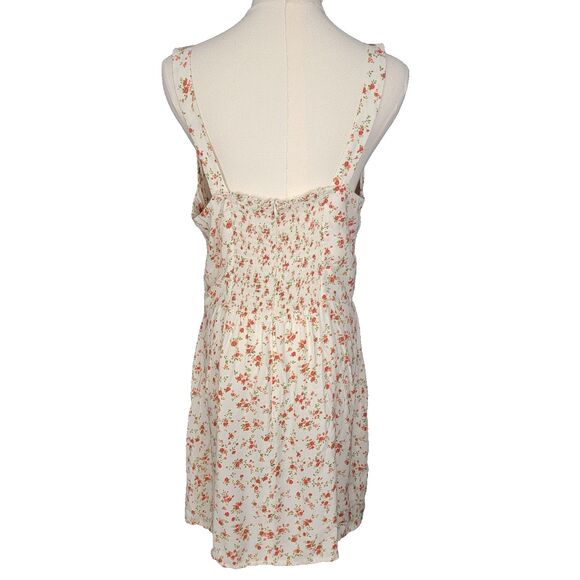 Reformation  Dress Sz 10 Hedy Faux Wrap Excellent Spring Mini Floral Guest Ivory - Picture 8 of 17